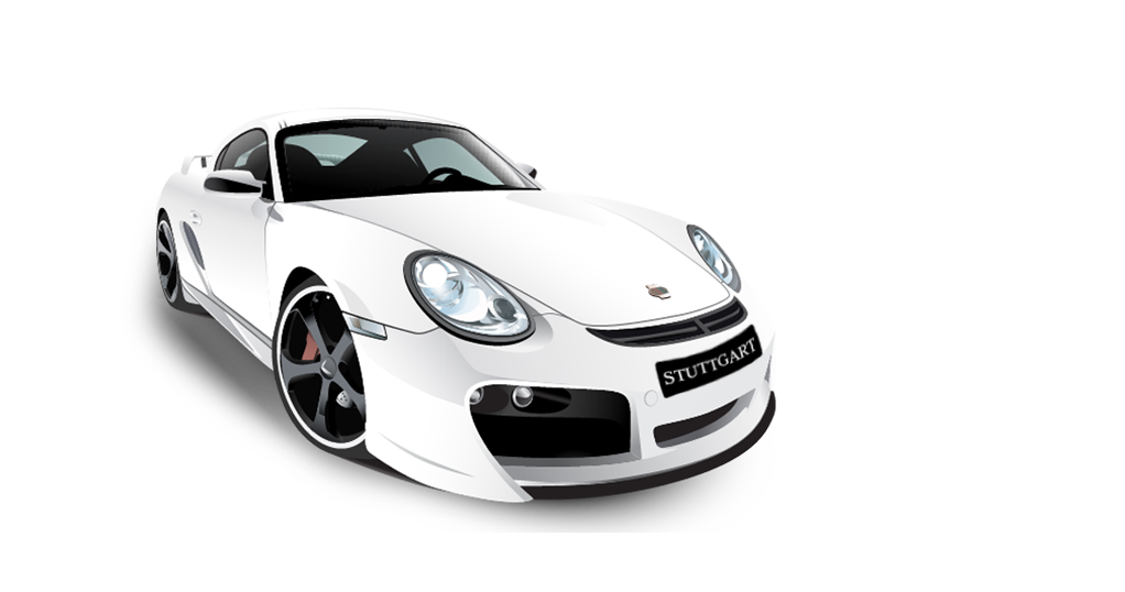 Download PNG image - White Porsche PNG 