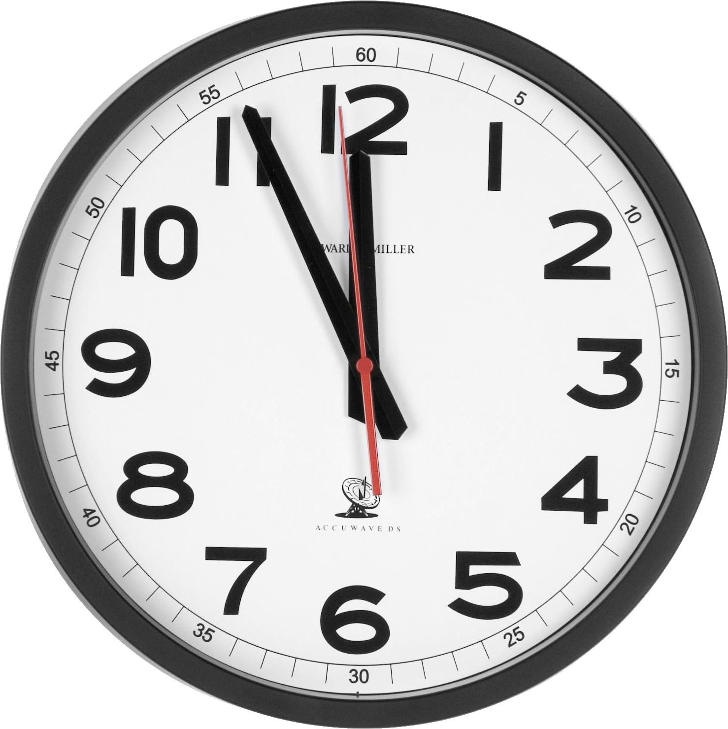 Download PNG image - Black Wall Clock Time PNG 