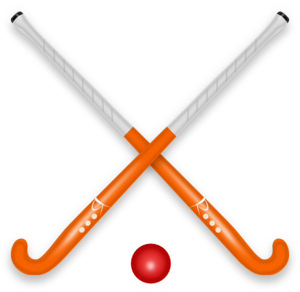 Download PNG image - Orange Hockey Stick PNG File 