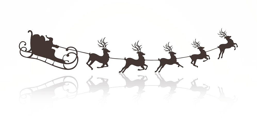 Download PNG image - Santa Sleigh PNG Transparent Picture 
