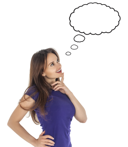 Download PNG image - Thinking Girl PNG Photo 