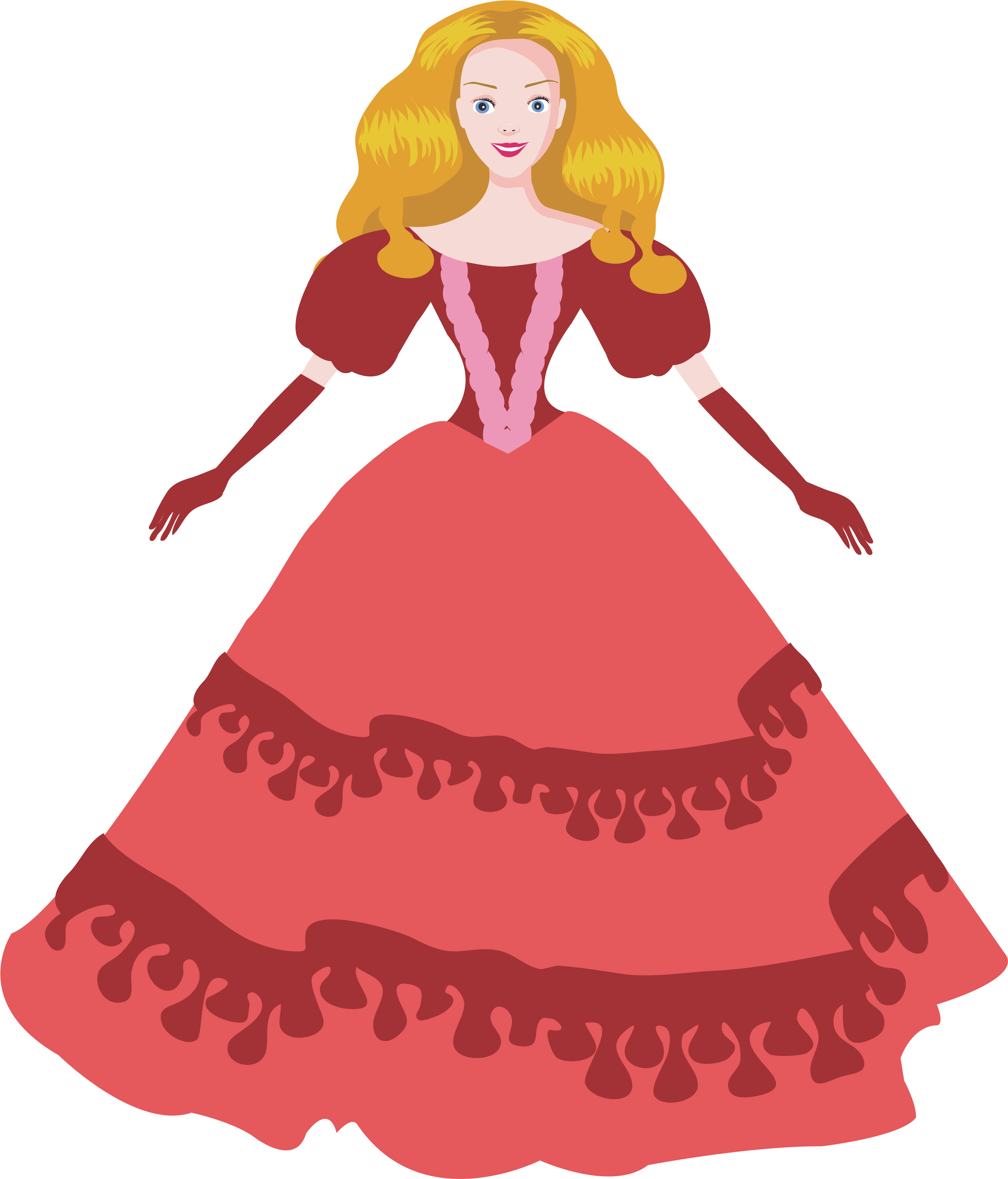 Download PNG image - Vector Barbie Doll Princess Transparent PNG 