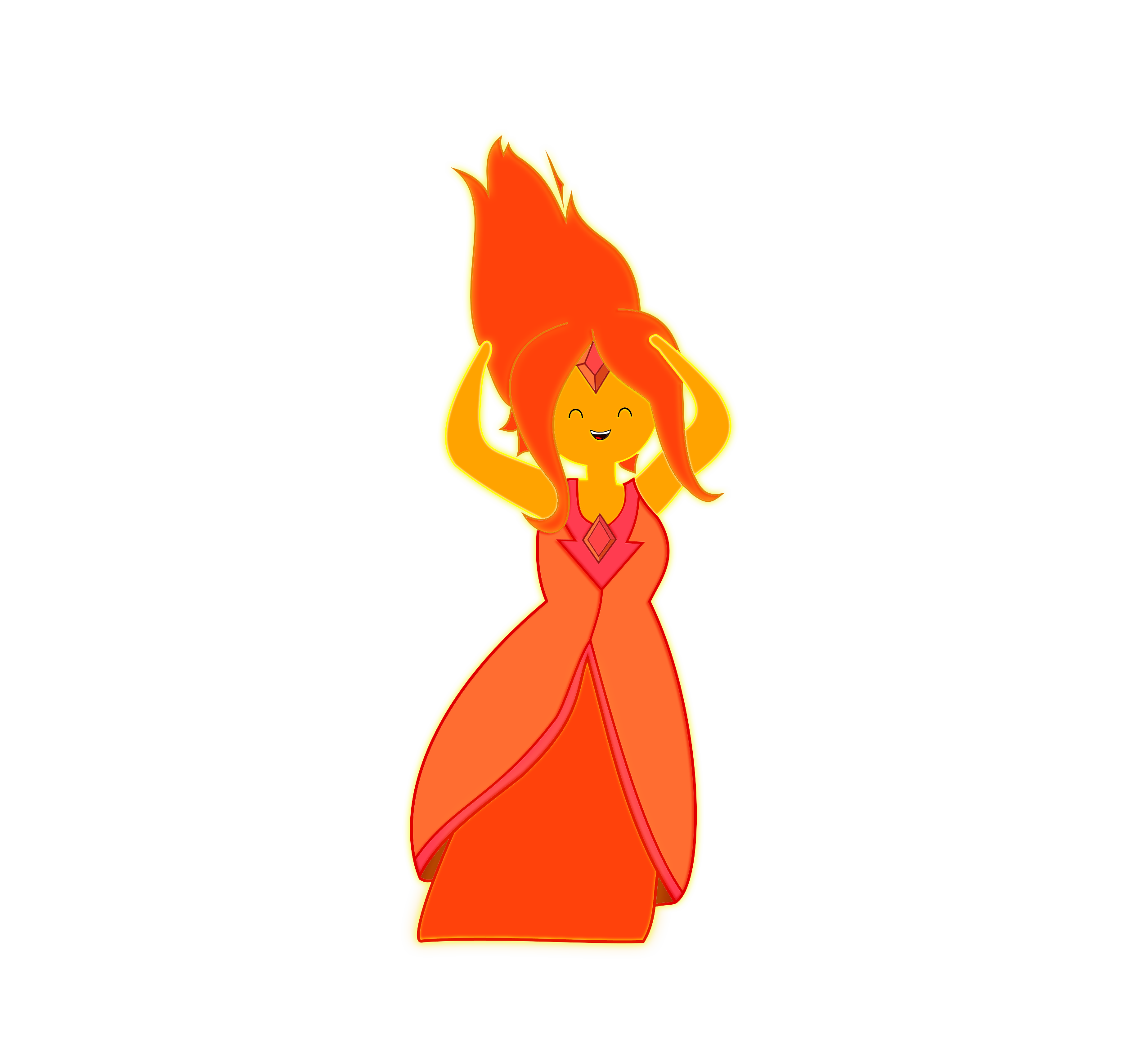 Download PNG image - Adventure Time Flame Princess PNG Pic 