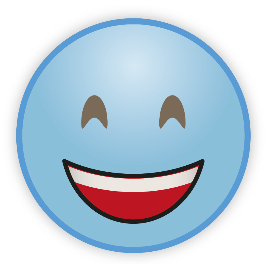 Download PNG image - Cute Sky Blue Emoji PNG Image 