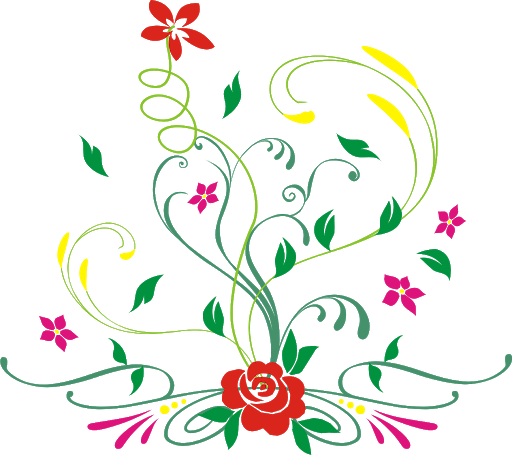 Flower Vector Art Swirl PNG