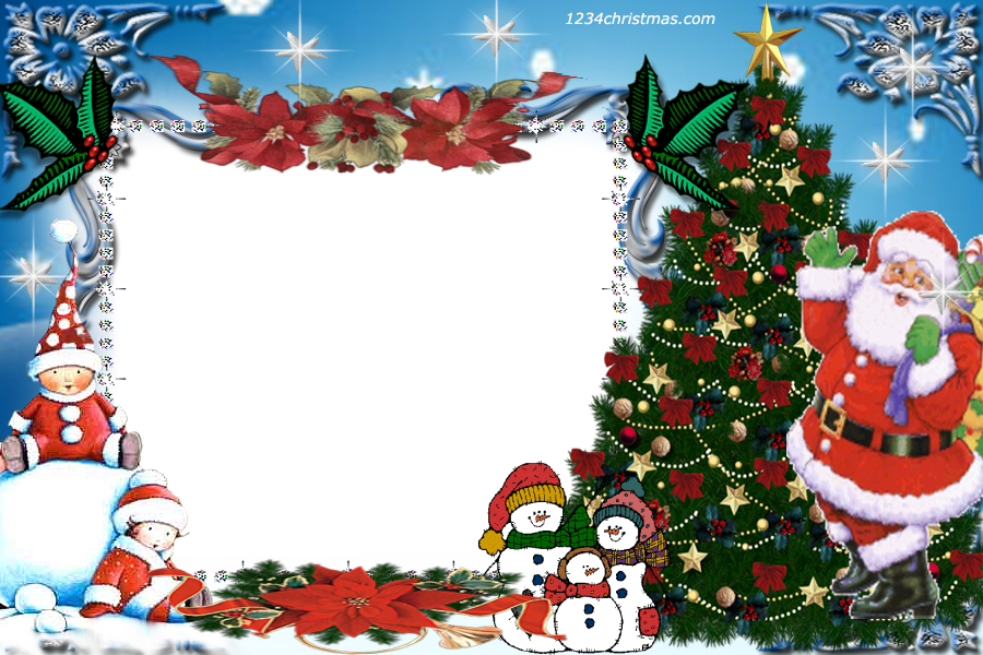 Download PNG image - Santa Christmas Frame PNG File 