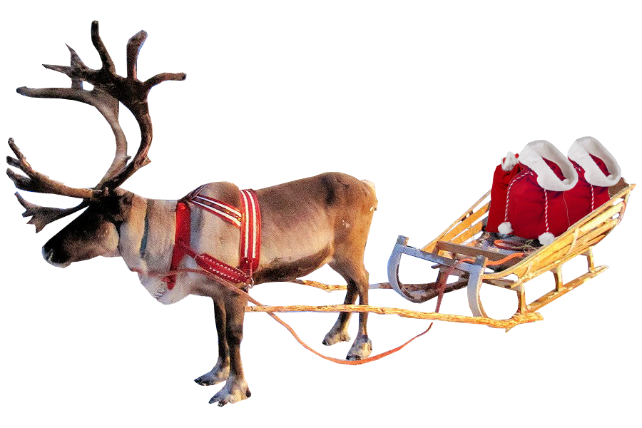 Download PNG image - Santa Sleigh PNG Clipart 
