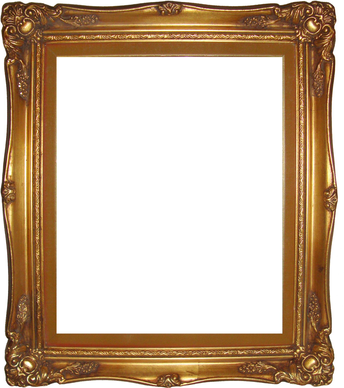 Download PNG image - Vintage Gold Frame PNG File 