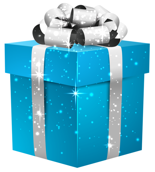 Download PNG image - Blue Christmas Gift PNG Picture 