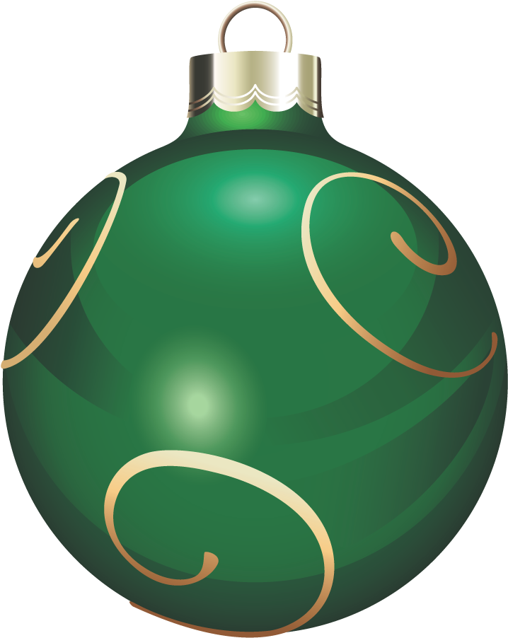 Download PNG image - Green Christmas Ornaments Transparent Images PNG 