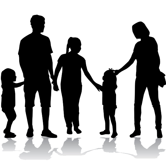 Download PNG image - Happy Family Silhouette PNG Image 