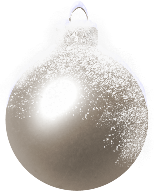 Download PNG image - White Christmas Ornaments PNG Photo 