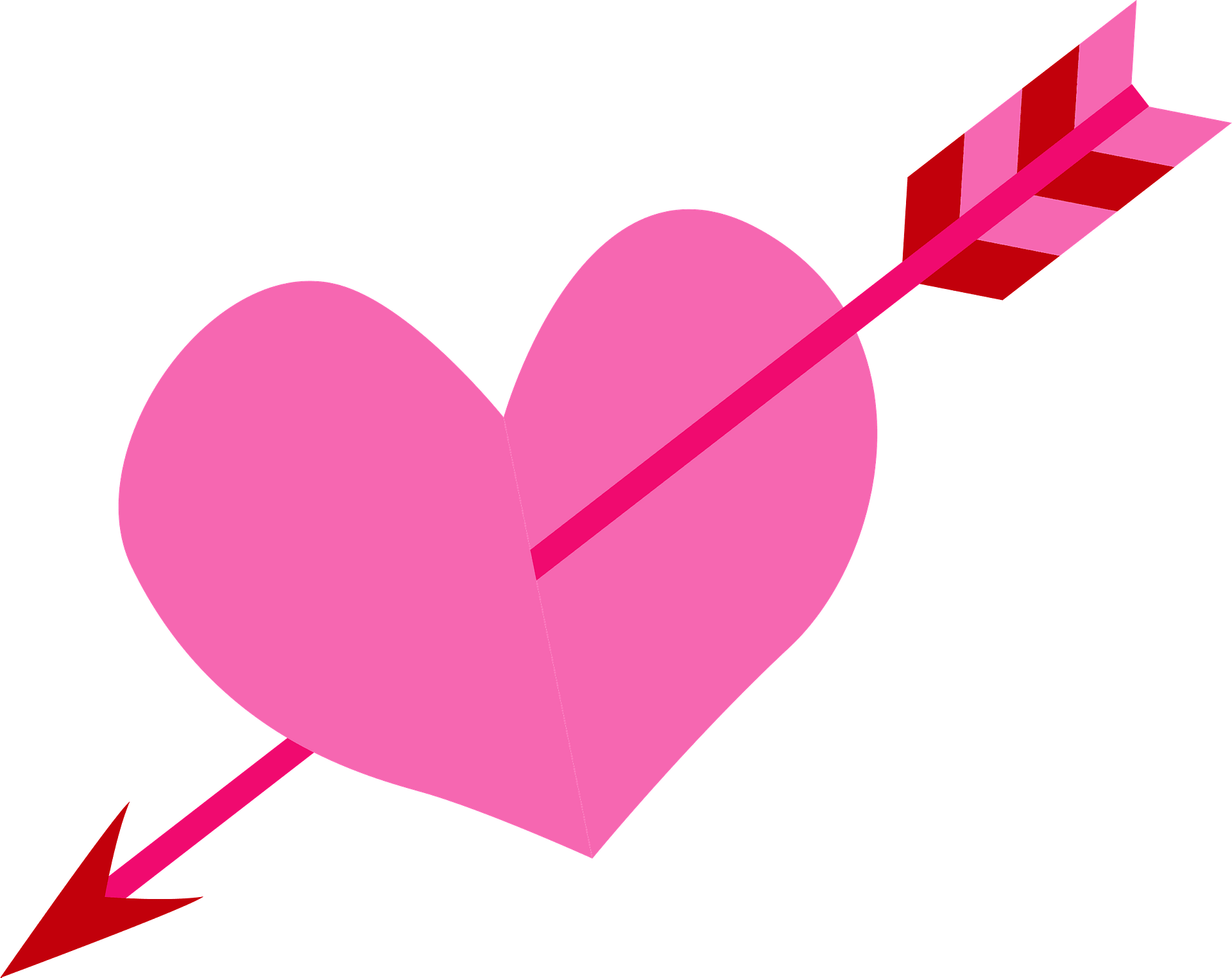 Download PNG image - Love Heart Arrow PNG Clipart 