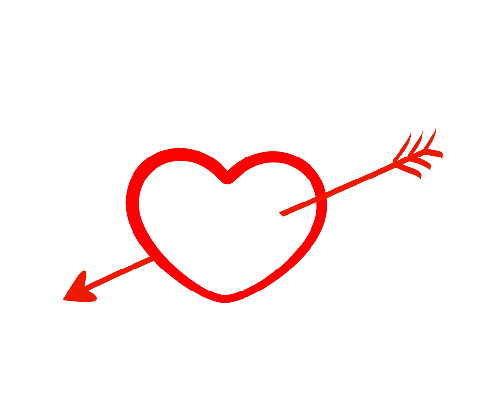Download PNG image - Love Heart Arrow PNG Image 