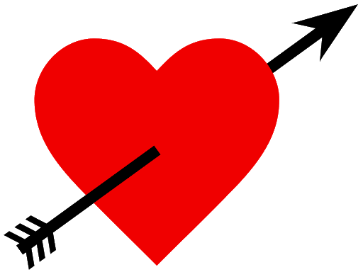 Download PNG image - Red Heart Arrow PNG HD 