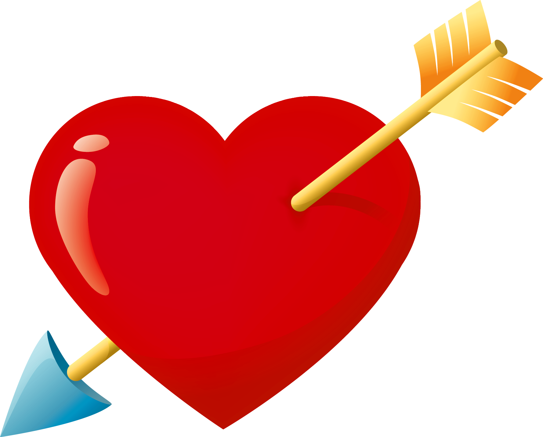 Download PNG image - Red Heart Arrow PNG Image 