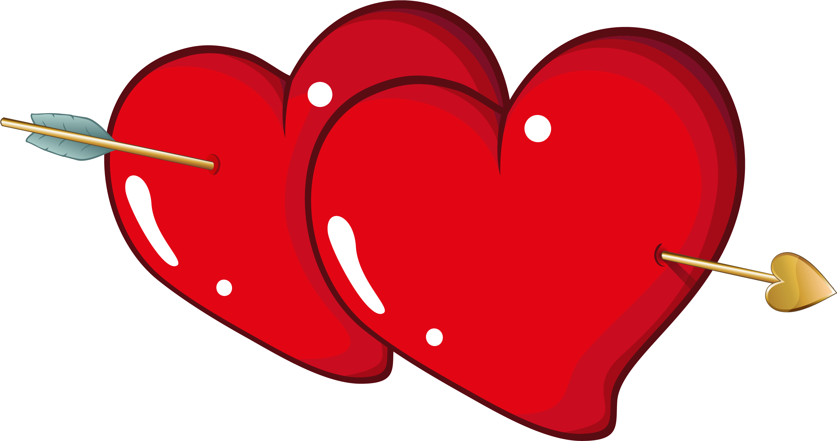 Download PNG image - Red Heart Arrow PNG Photos 