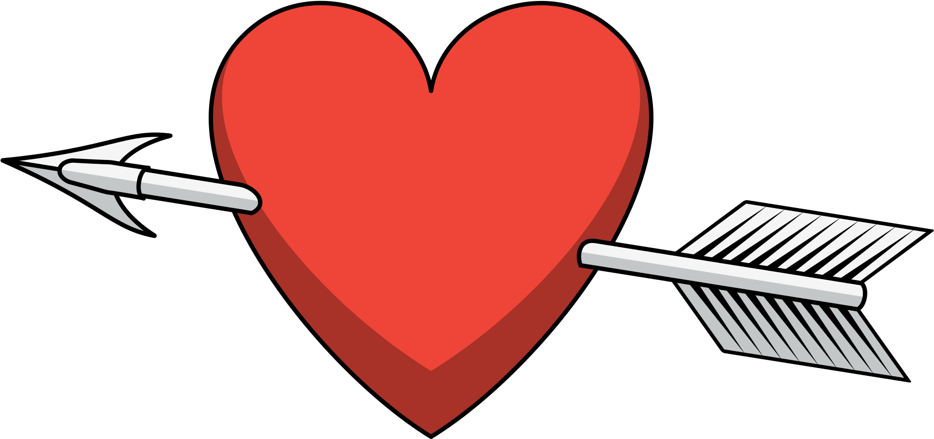 Download PNG image - Red Heart Arrow PNG Transparent Image 