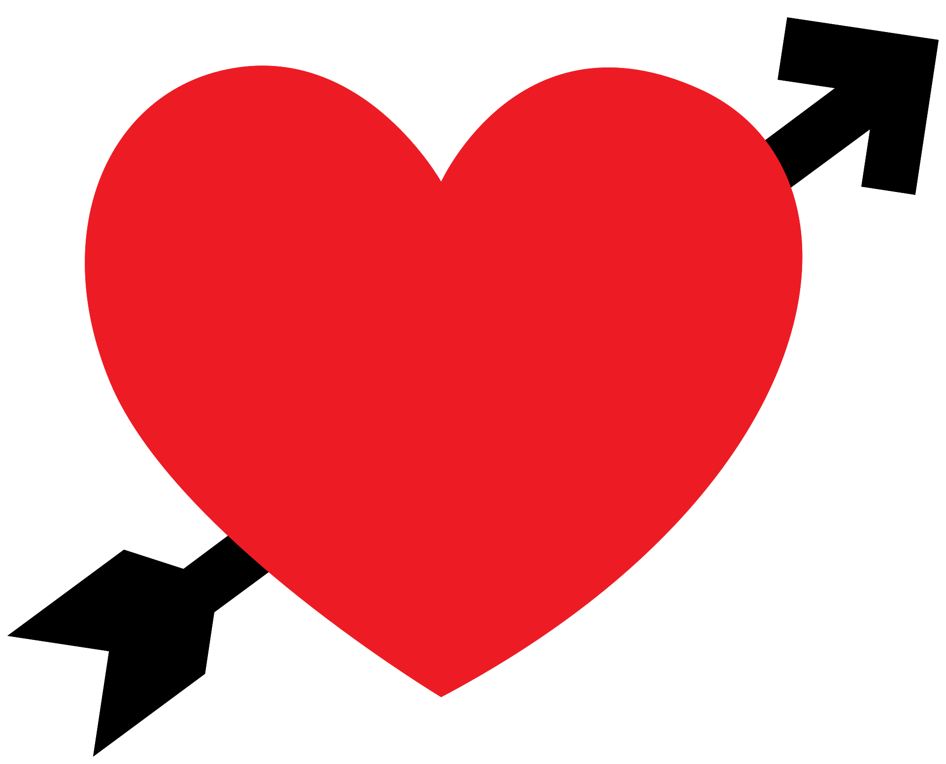 Download PNG image - Red Heart Arrow Transparent Background 