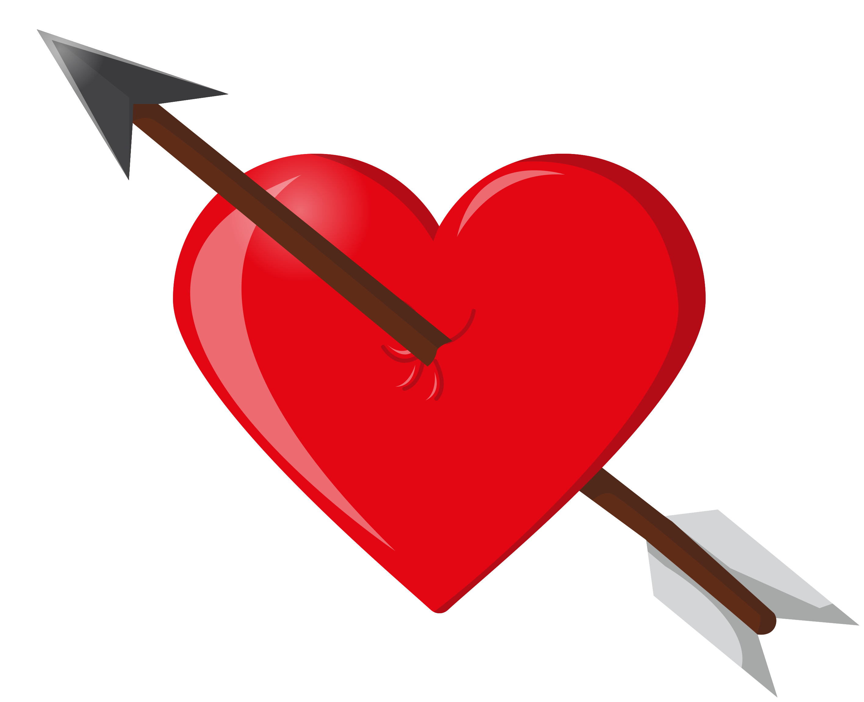 Download PNG image - Red Heart Arrow Transparent PNG 