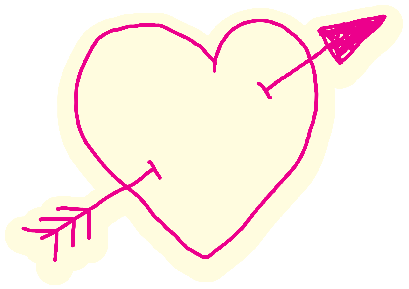 Download PNG image - Valentine Heart Arrow PNG Clipart 
