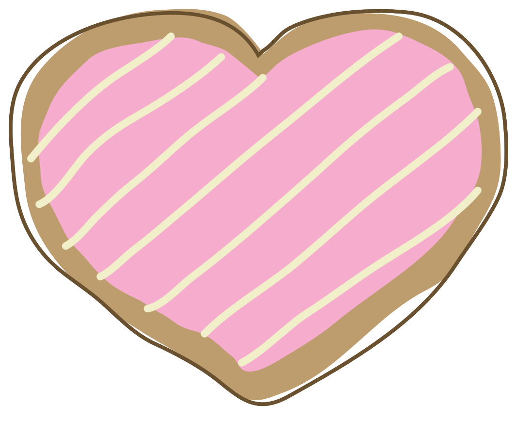 Download PNG image - Vector Heart Cookie PNG Clipart 