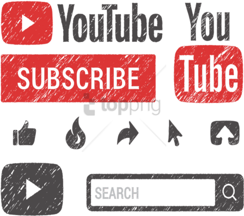 Download PNG image - YouTube Subscribe PNG HD 