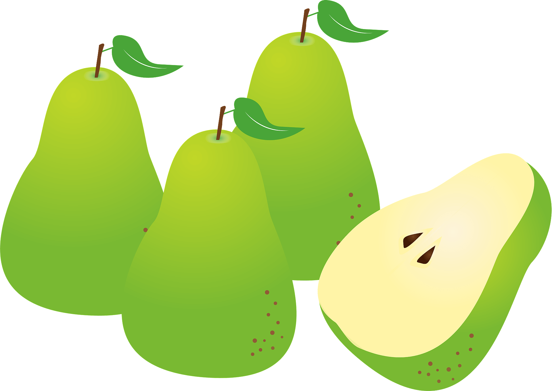 Download PNG image - Green Pears PNG Clipart 