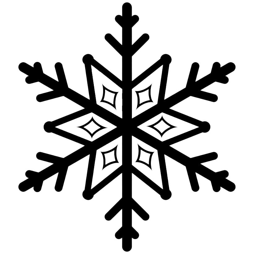 Download PNG image - Christmas Black Snowflake PNG Photo 
