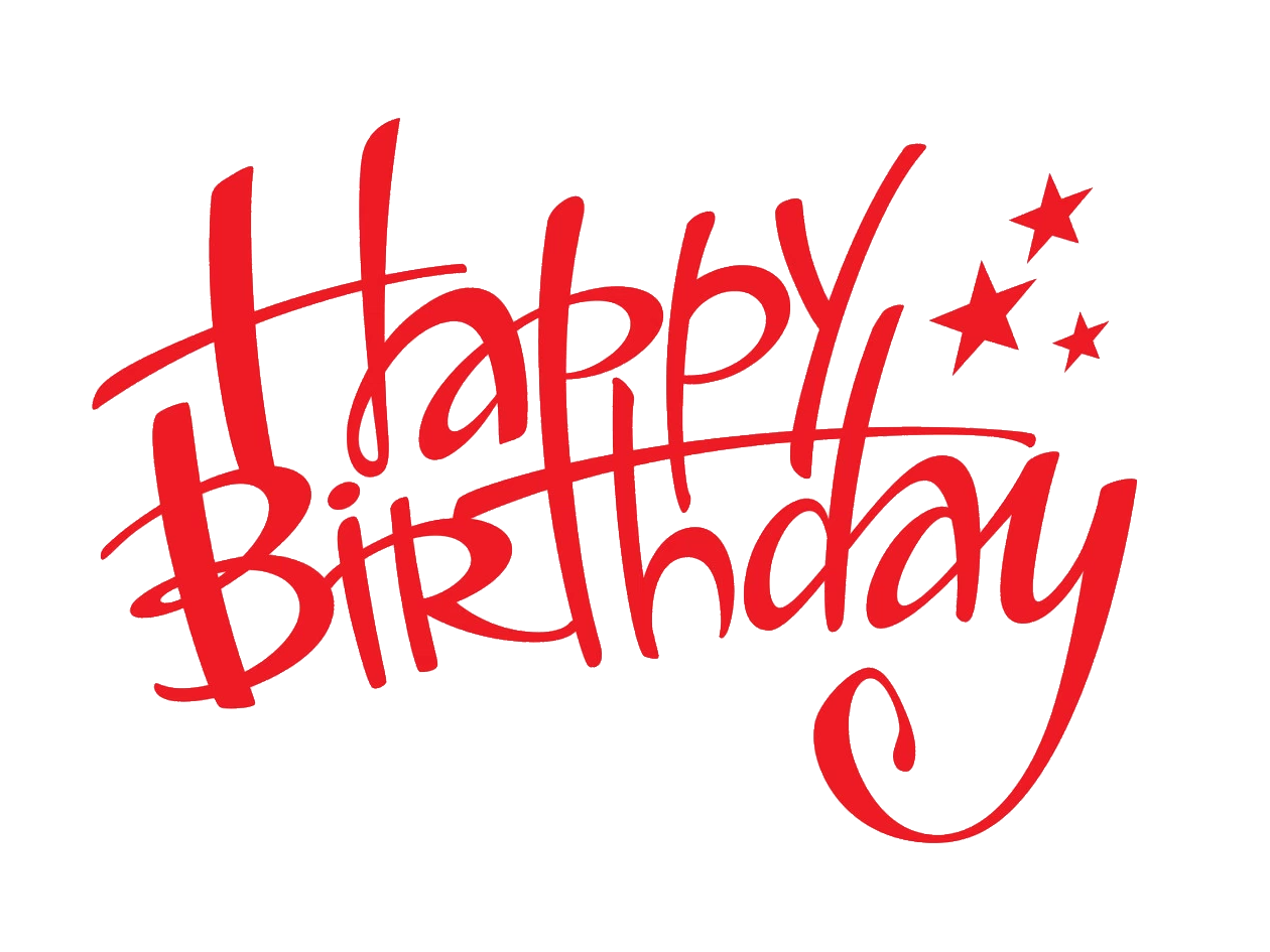 Download PNG image - Red Birthday Text Transparent PNG 