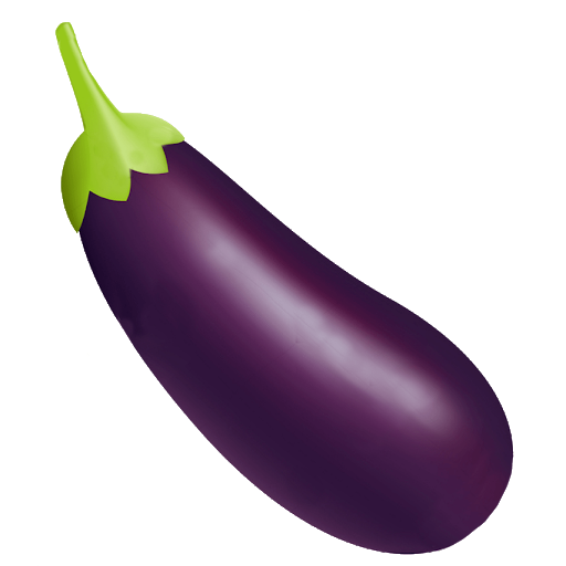 Download PNG image - Single Brinjal Eggplant Transparent Background 