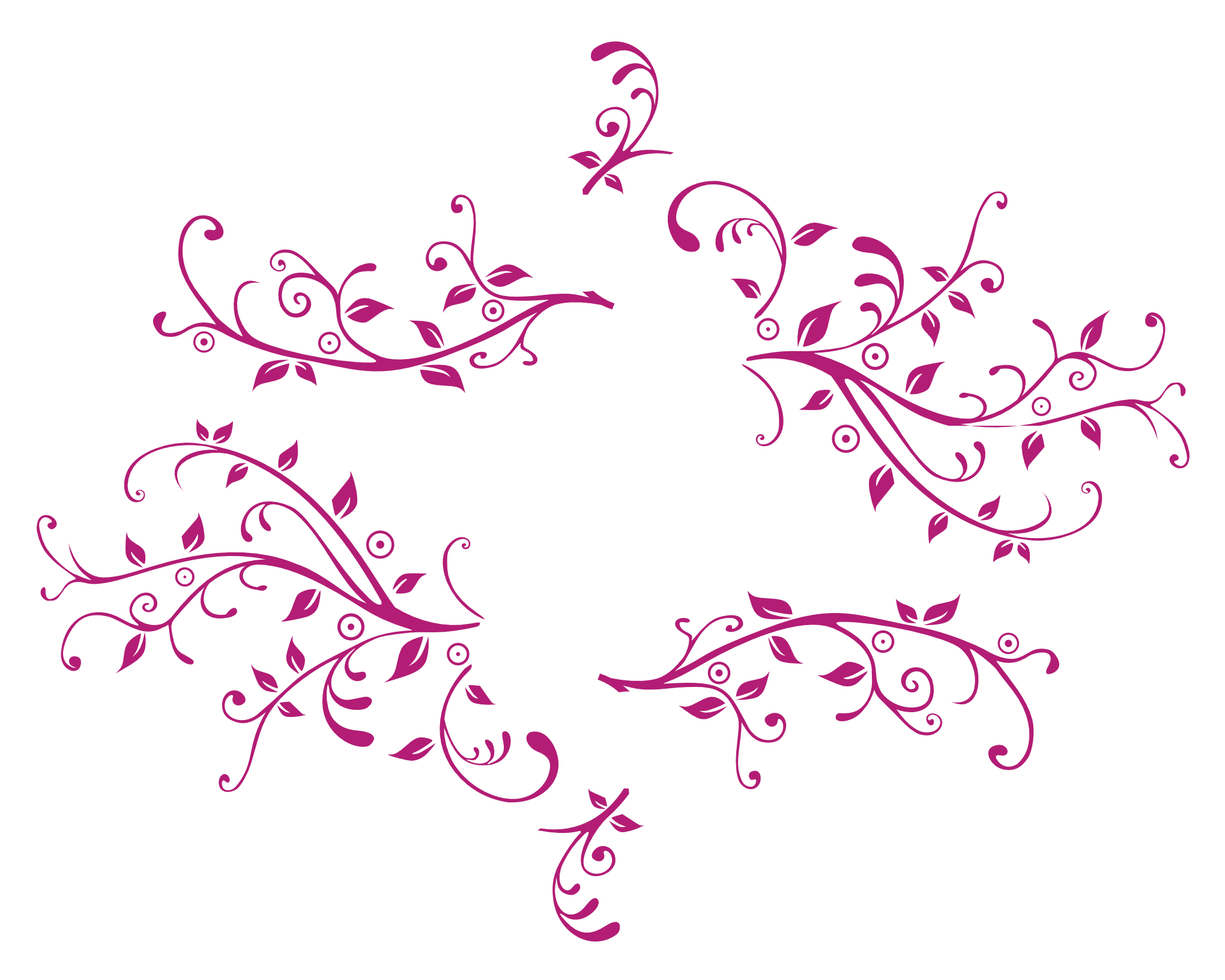 Download PNG image - Vector Floral Swirl Transparent Background 