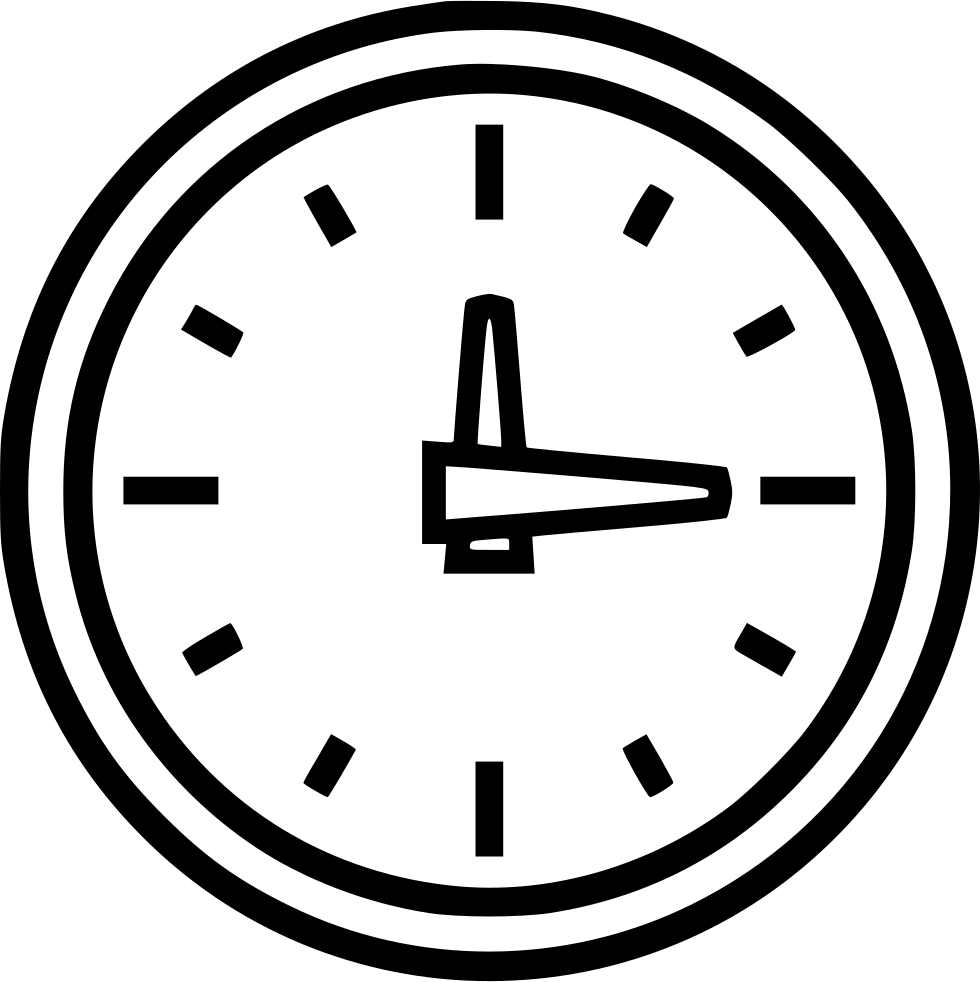 Download PNG image - Black Wall Clock Clipart PNG 
