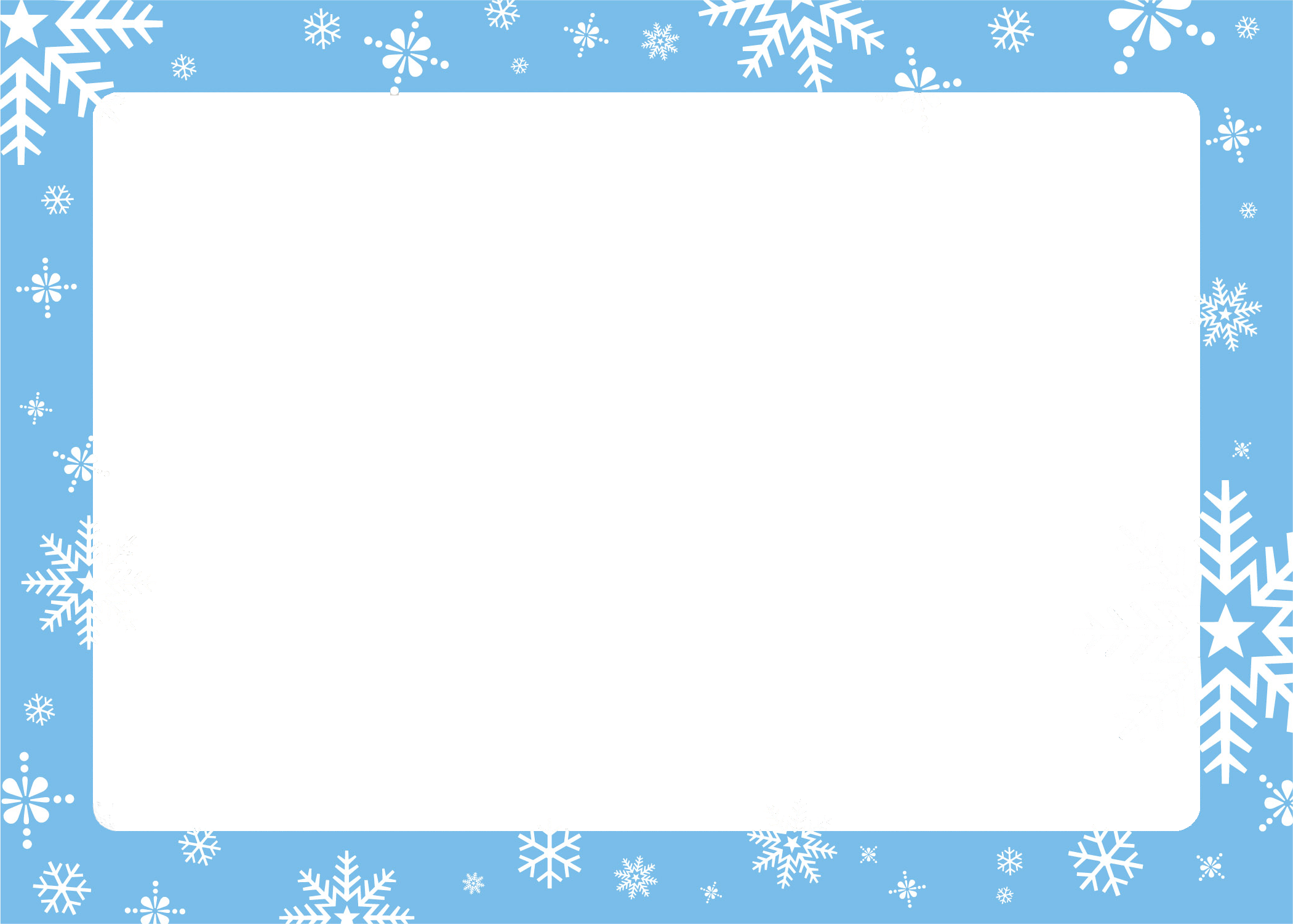 Download PNG image - Blue Christmas Frame Download PNG Image 