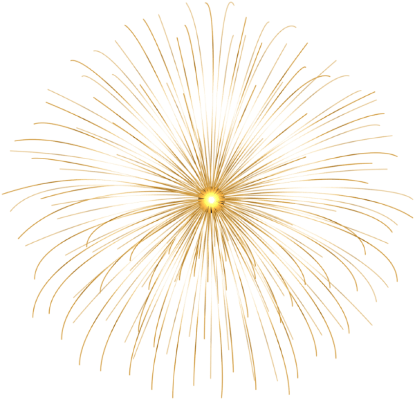 Download PNG image - Festive Gold Fireworks PNG Clipart 
