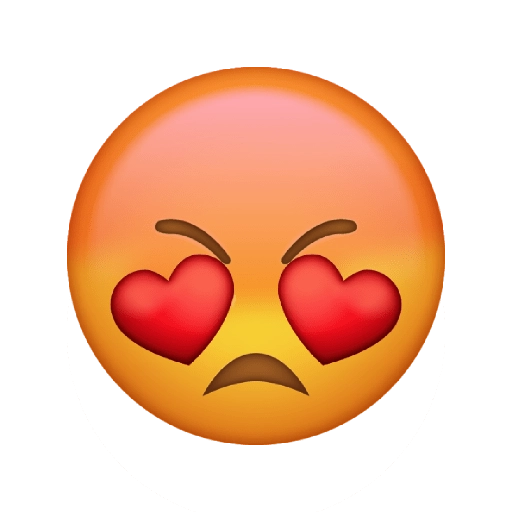 Download PNG image - Heart Anger Emoji PNG Clipart 