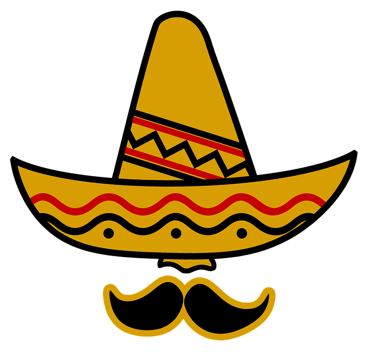 Download PNG image - Mustache Mexican Hat PNG File 