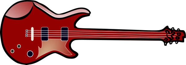 Download PNG image - Red Electric Guitar Vector Transparent Background 