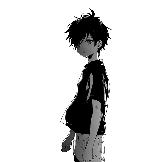 Download PNG image - Sad Anime Boy PNG Background Image 