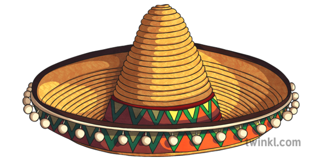 Download PNG image - Straw Mexican Hat PNG Transparent Image 