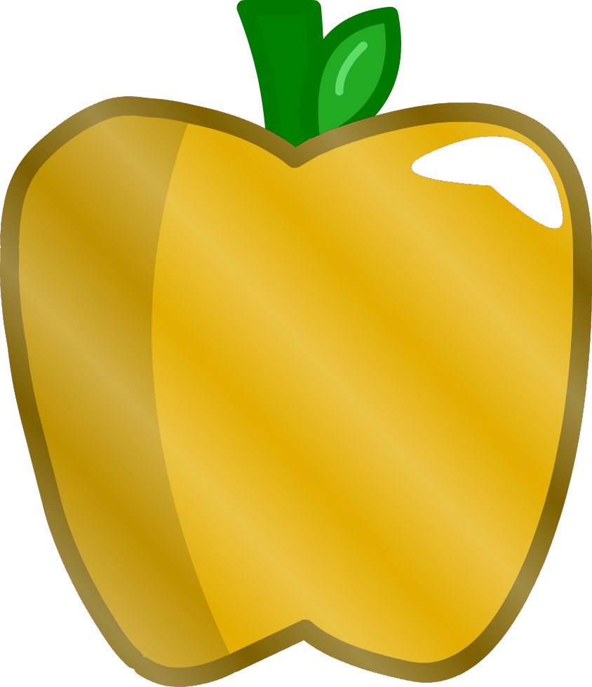 Download PNG image - Vector Golden Apple PNG File 