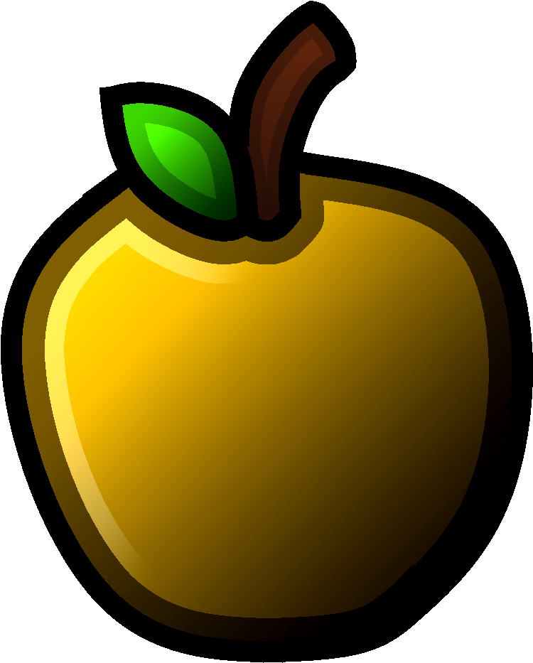 Download PNG image - Vector Golden Apple PNG Photos 