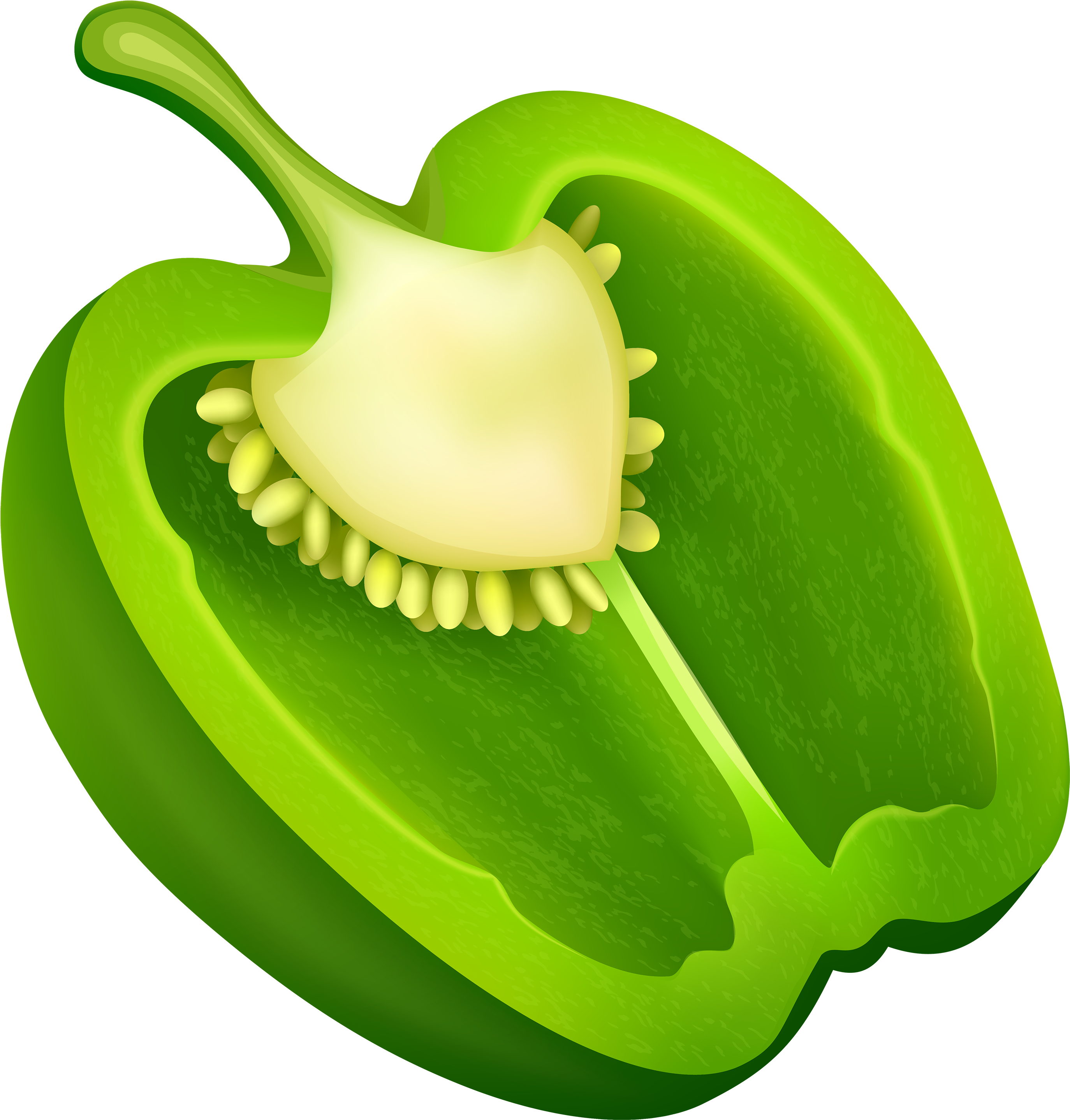 Download PNG image - Vector Green Bell Pepper PNG Photos 