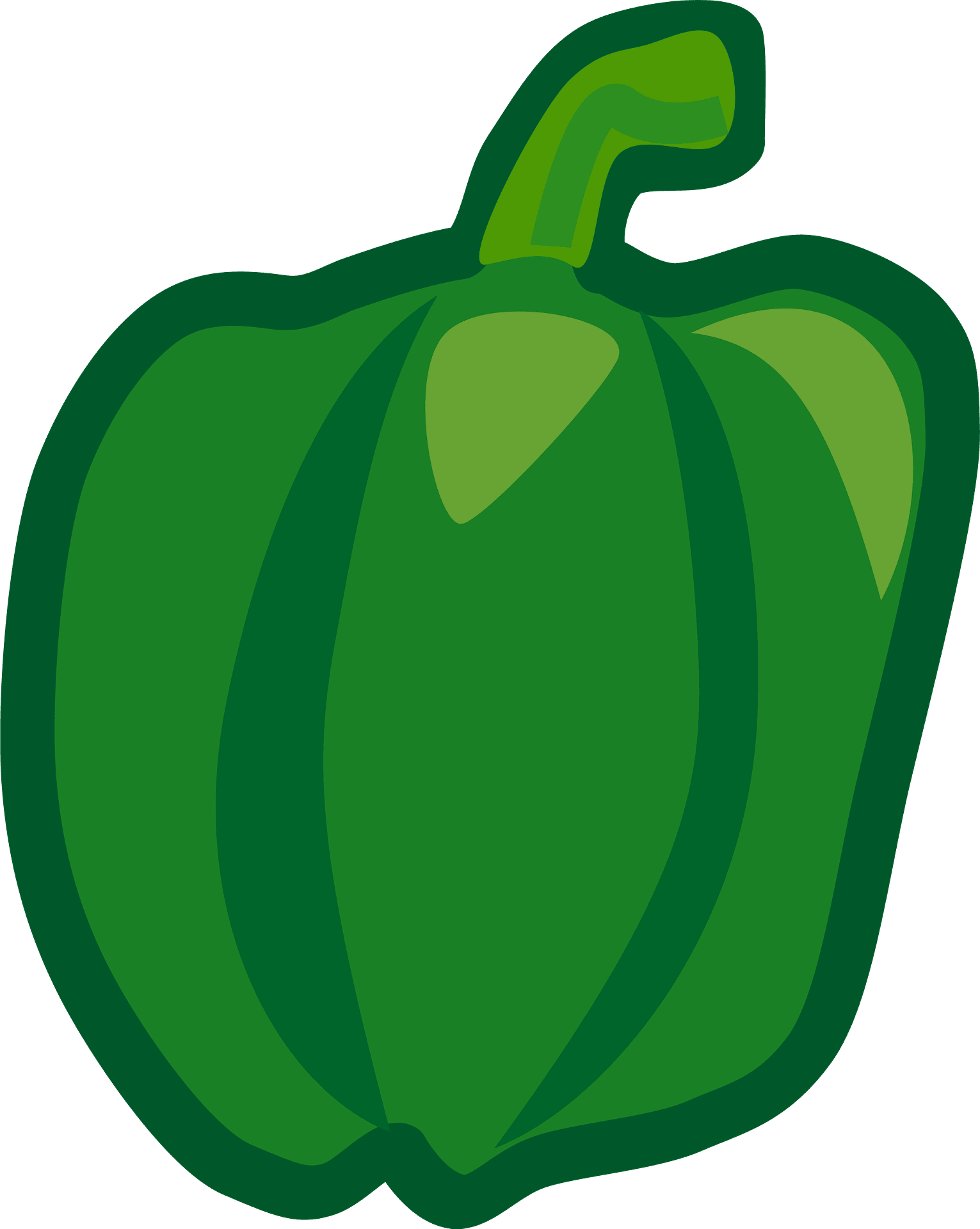 Download PNG image - Vector Green Bell Pepper PNG Transparent Image 