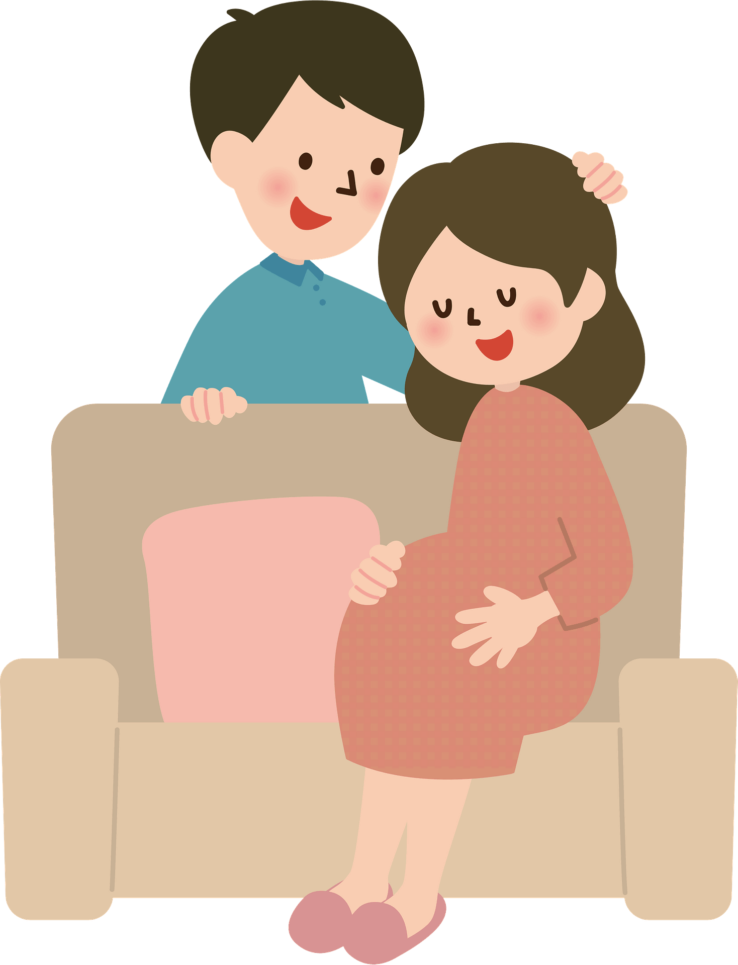Download PNG image - Vector Happy Pregnant Woman PNG Clipart 