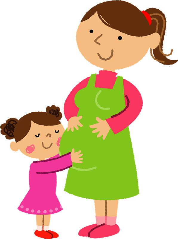Download PNG image - Vector Happy Pregnant Woman PNG File 
