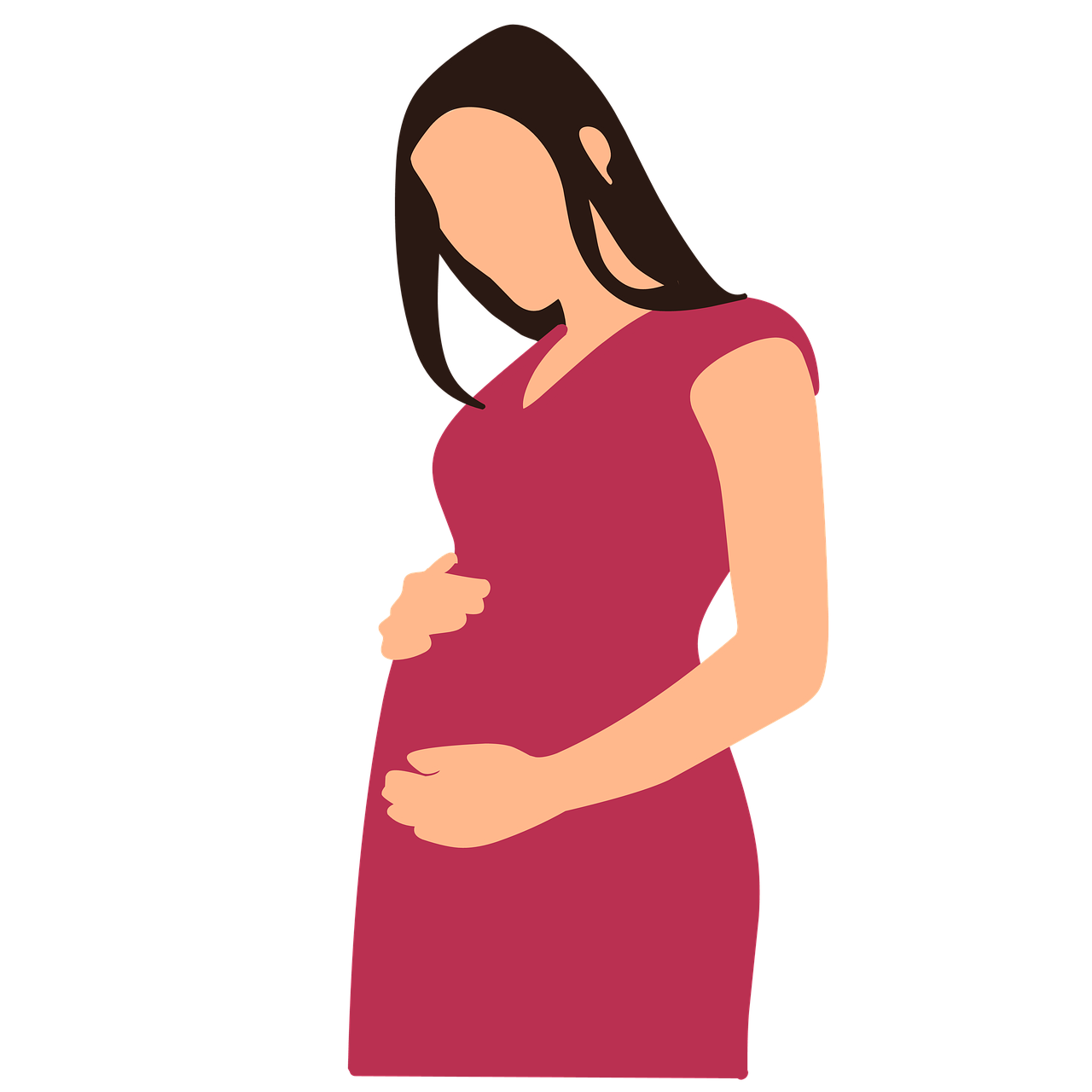 Download PNG image - Vector Happy Pregnant Woman Transparent PNG 