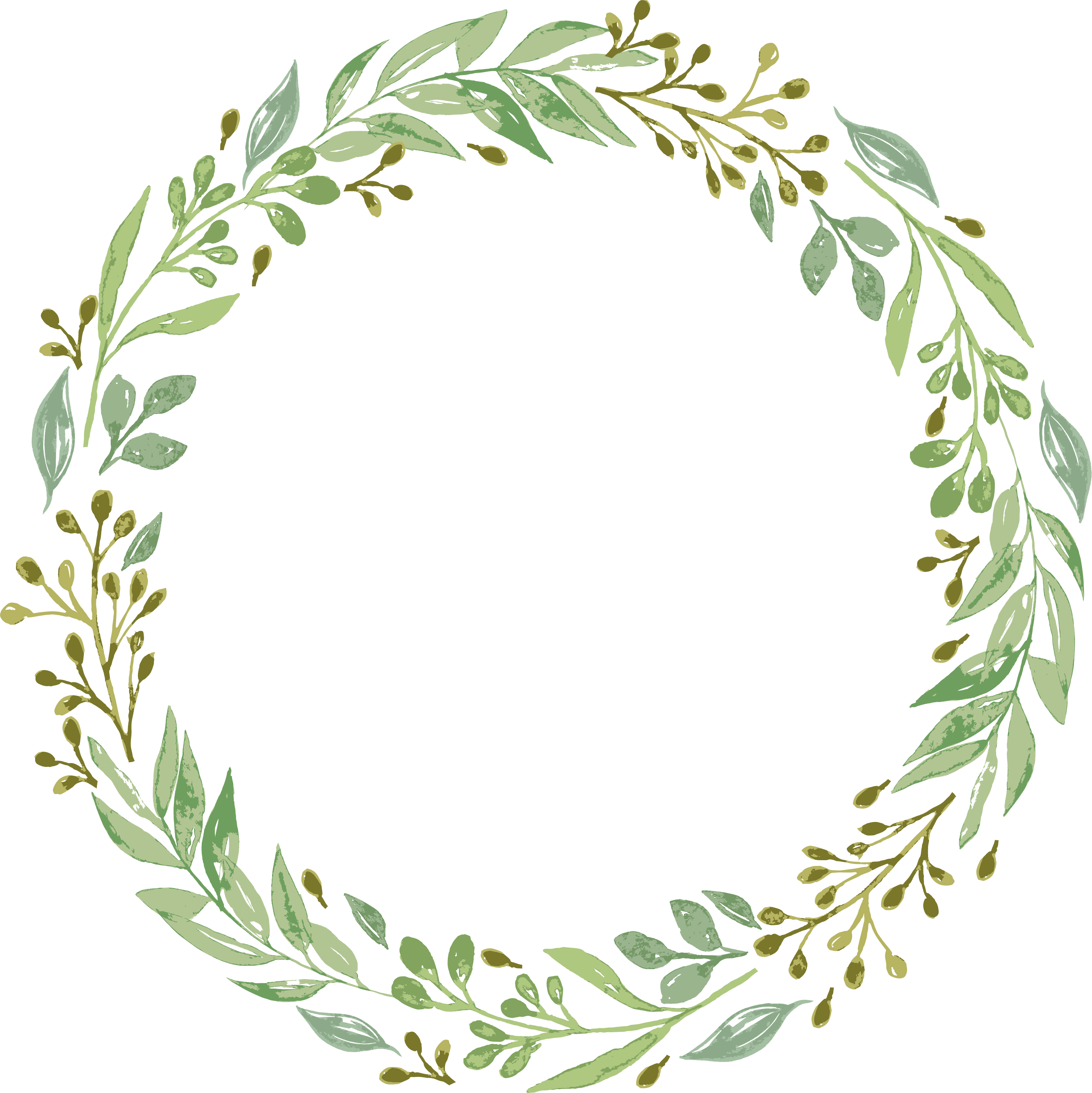 Download PNG image - Watercolor Christmas Wreath PNG Photos 