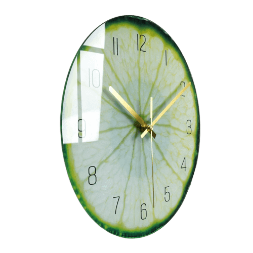 Download PNG image - Office Green Wall Clock PNG Image 