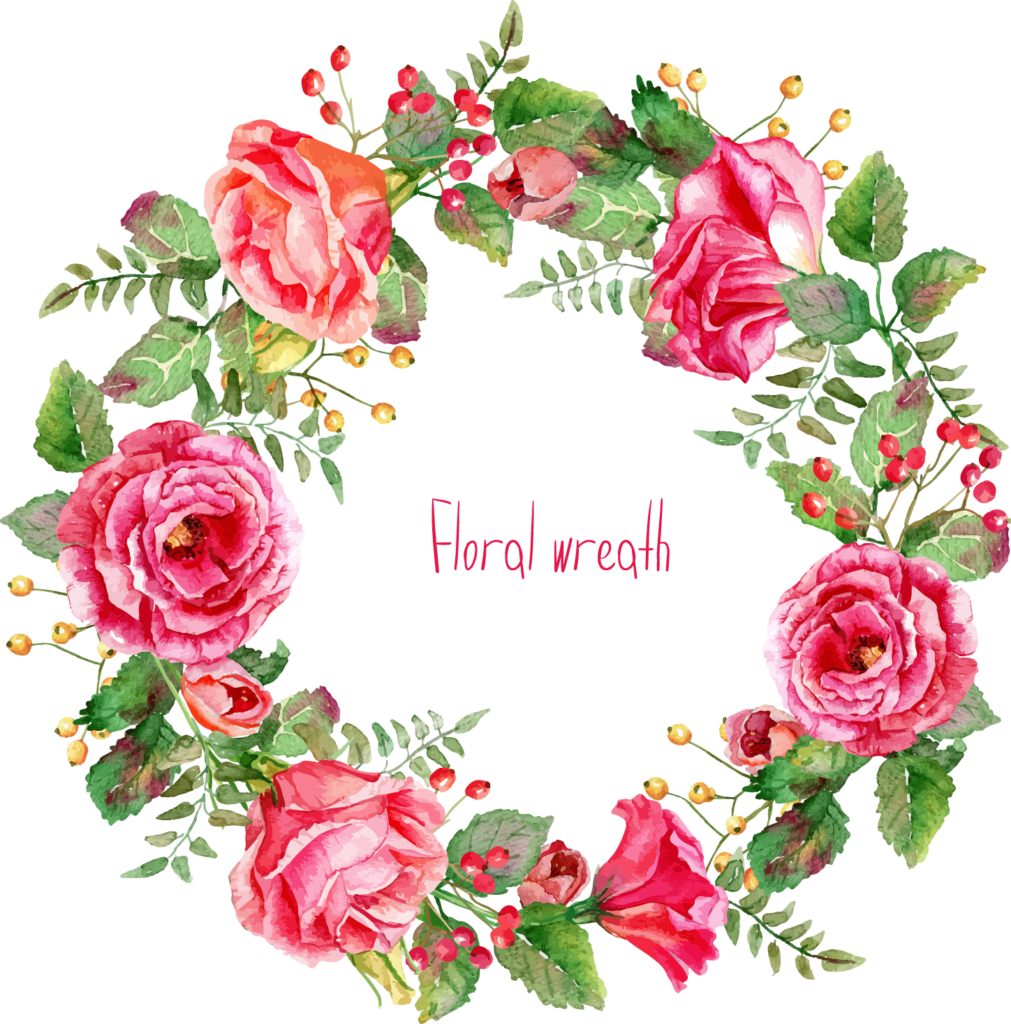 Download PNG image - Watercolor Christmas Wreath PNG Transparent Image 
